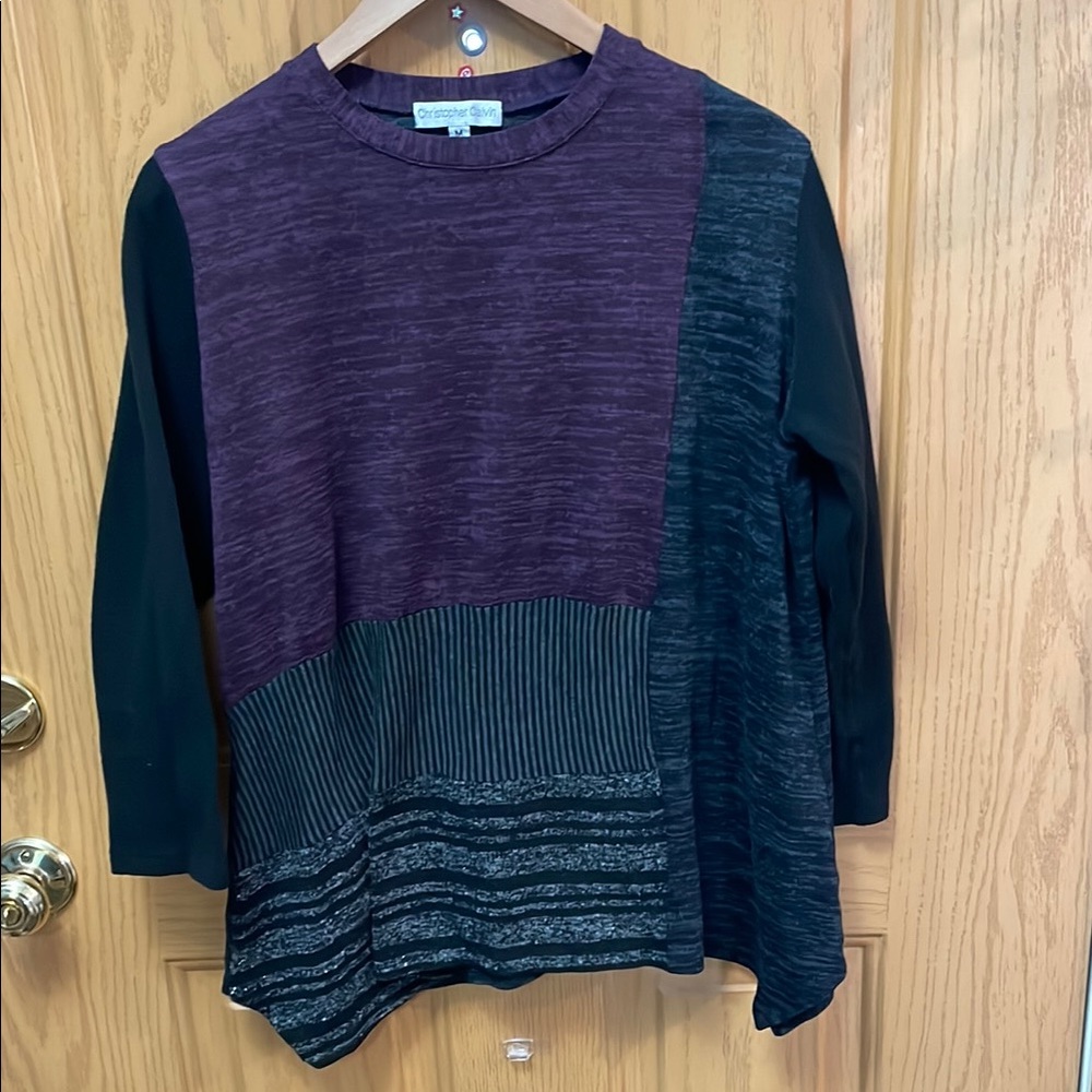 Christopher Calvin Women's Purple and Black Top